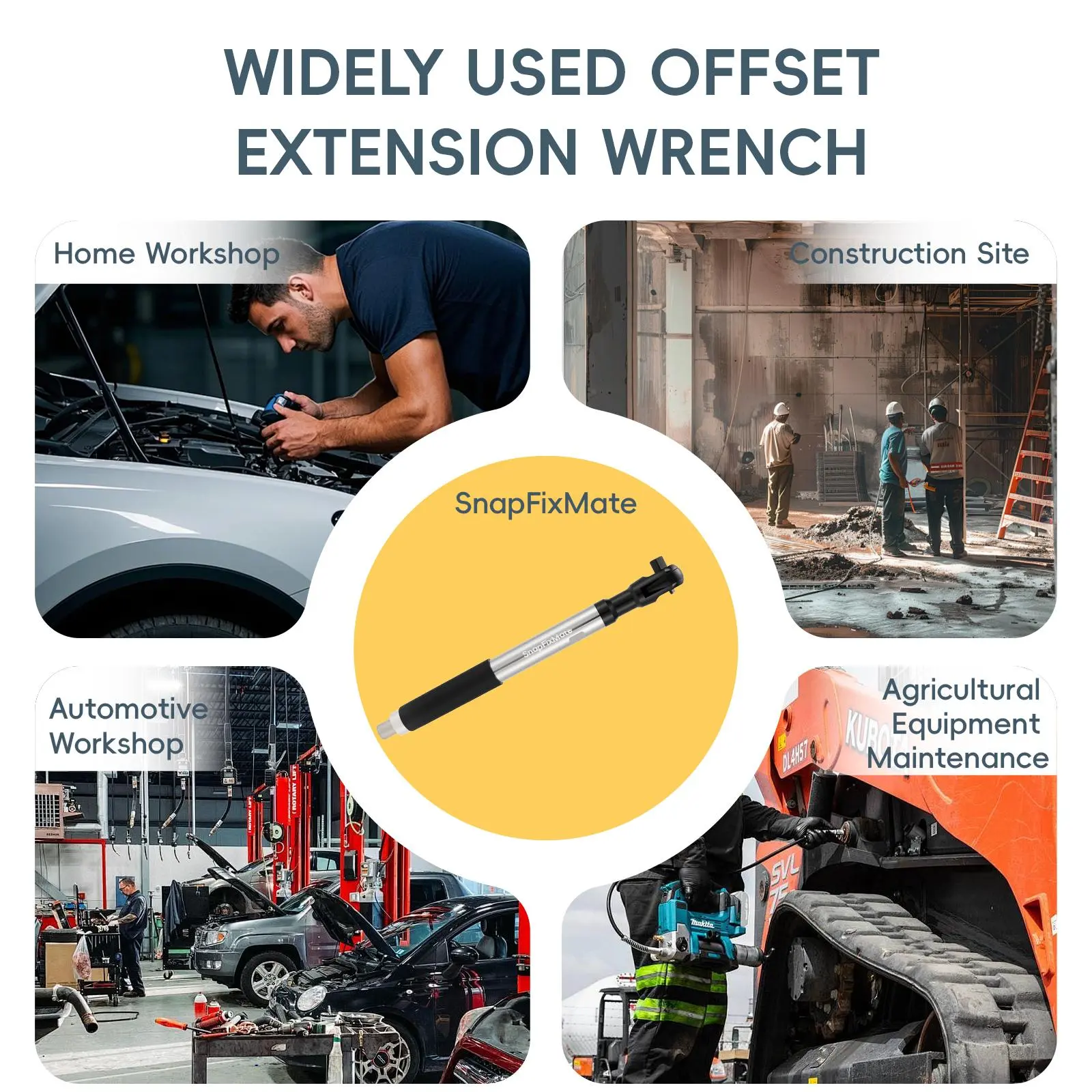 1/2in Wrench Extend Rod, Alloy Steel