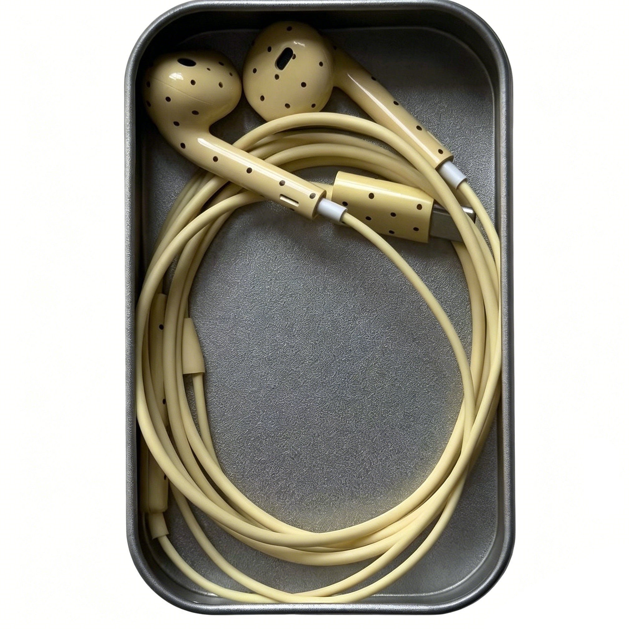 Polka-dot Coloured Wired Earbuds with Microphone in-Ear Headphones