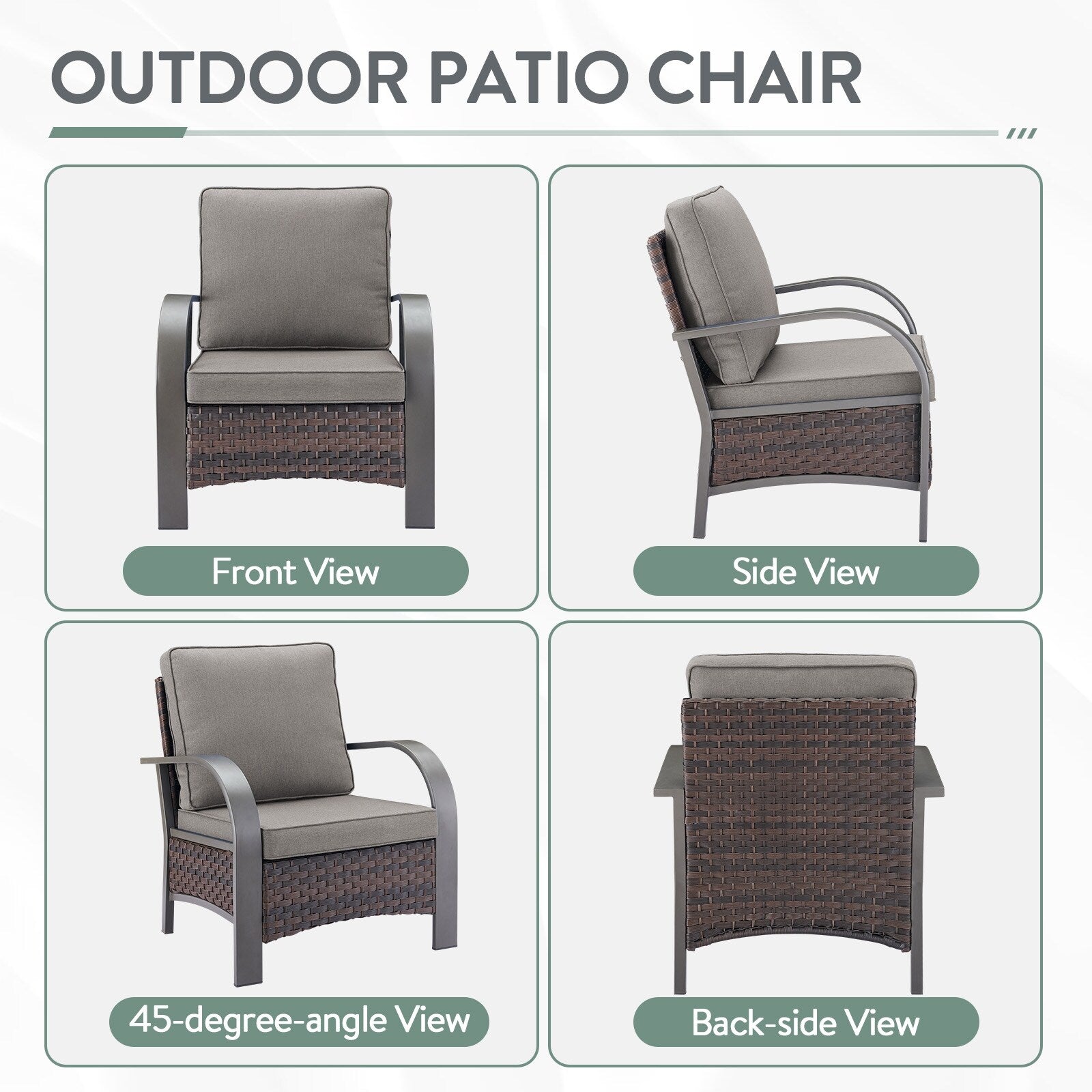 Outdoor Patio Chair with Fire Pit Table Set