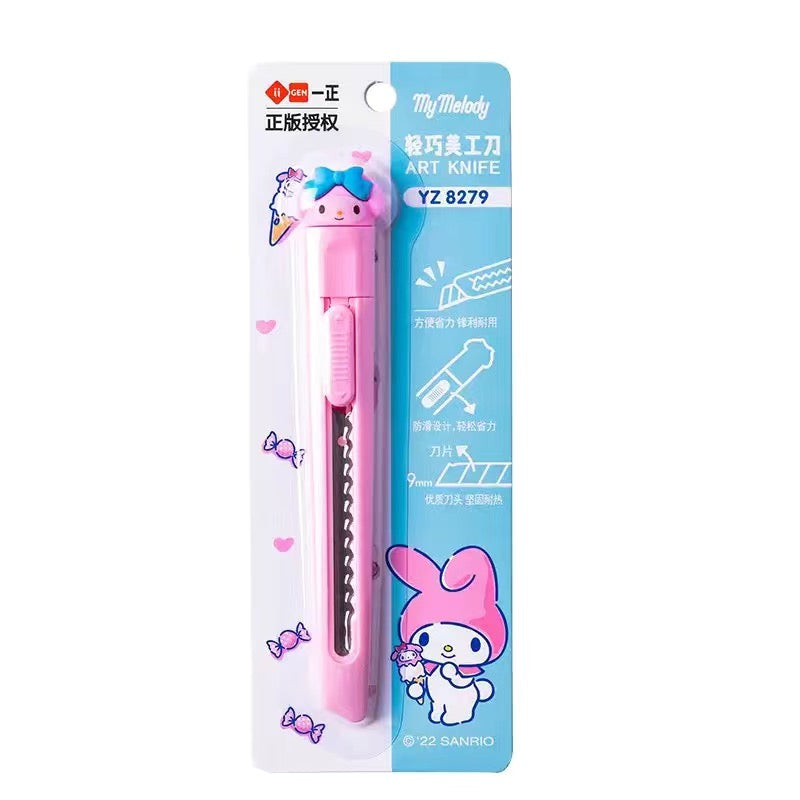 Hellokitty Utility Knife Box Cutter Retractable Lightweight Razor Knife