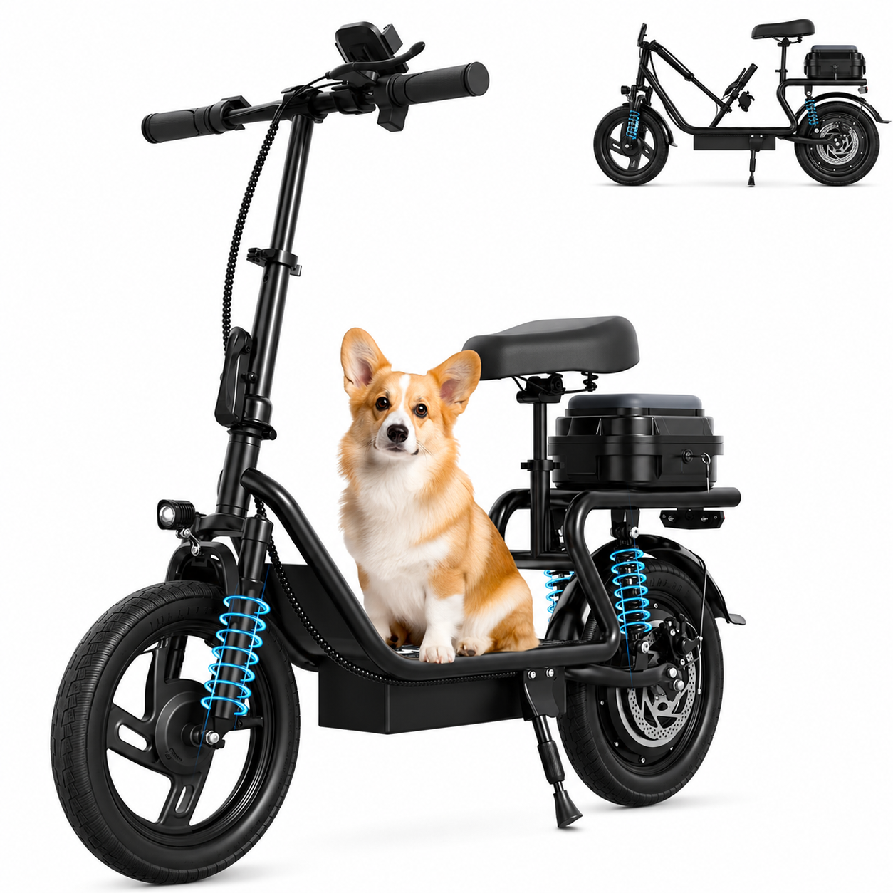 🔥Limited Sale🔥 500W Seated Electric Scooter – Fast, Foldable & Built for Daily Rides