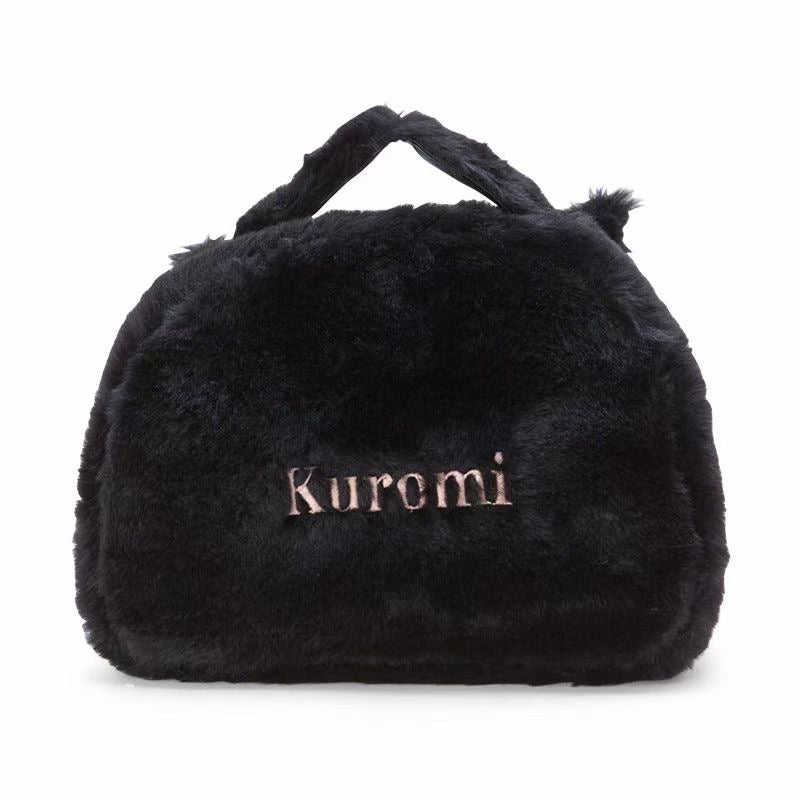 Sanrio Plush Travel Makeup Portable Storage Bag | Dividers for Cosmetics Makeup Brushes Toiletry Jewelry Digital Accessories