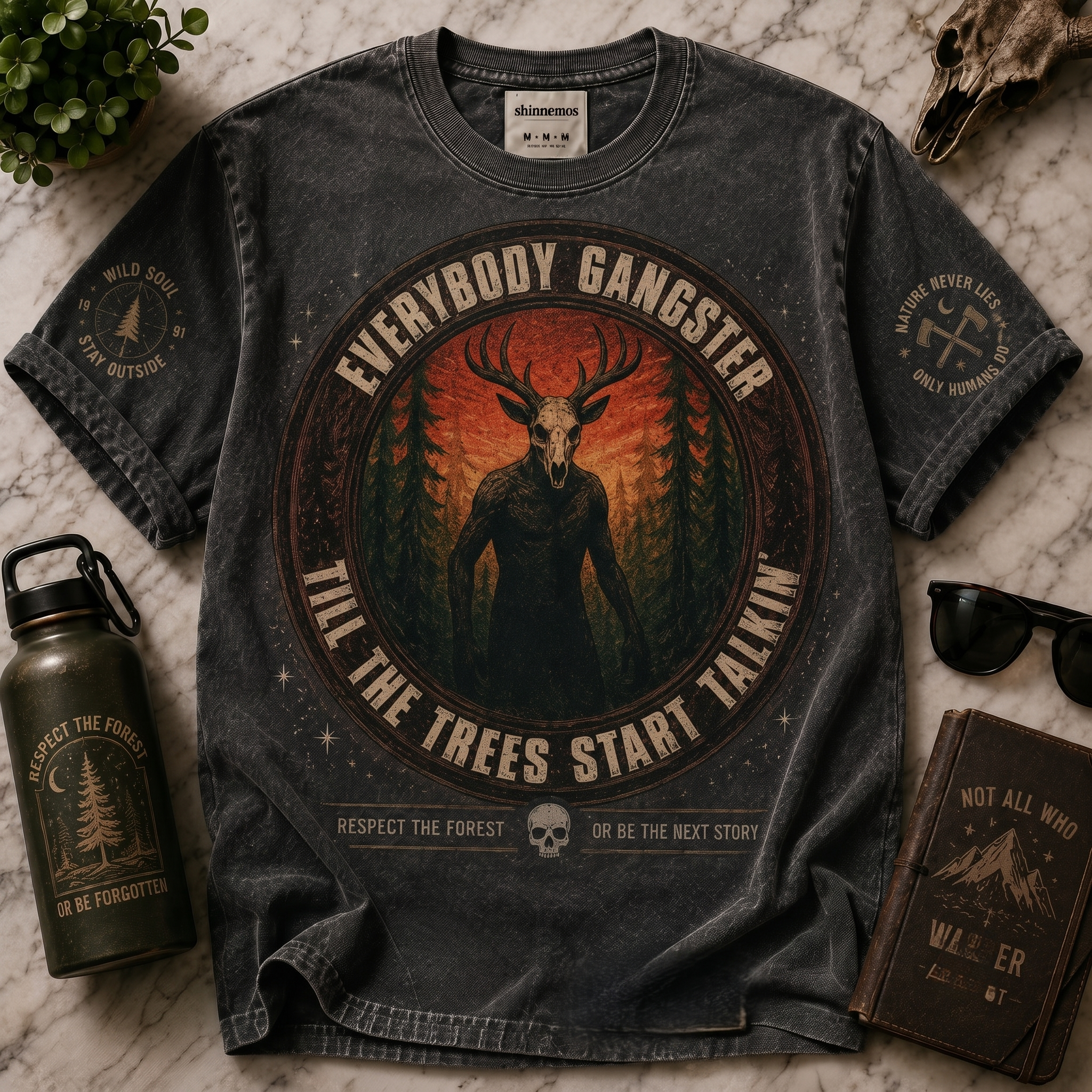 Forest Gangster Vintage Graphic T-shirt