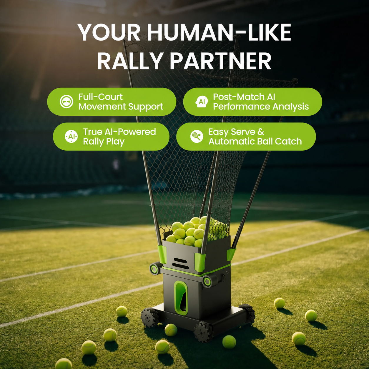 🔥 Limited-Time Offer: Smart Tennis Training Robot + FREE Racket Gift 🎾