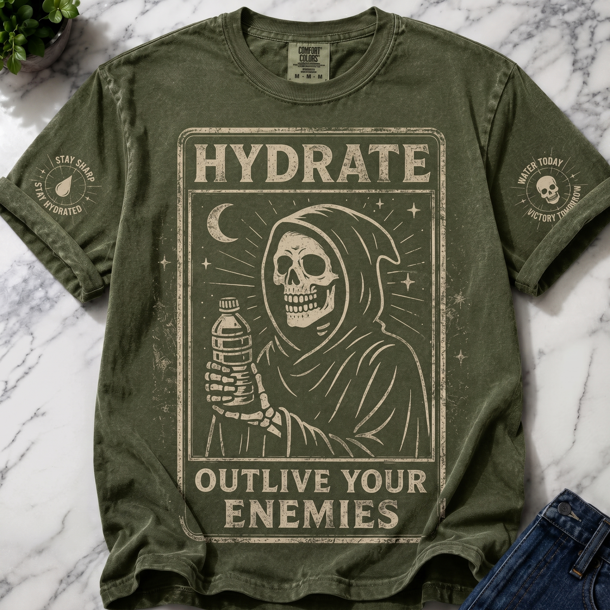 Hydrate to Outlive Your Enemies Funny T-shirt