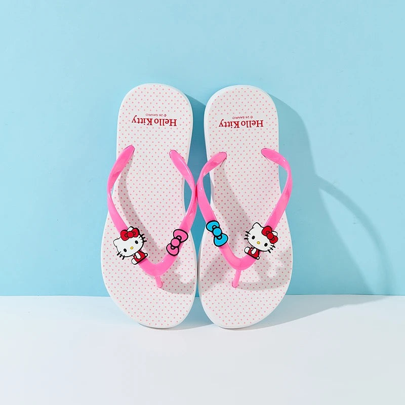 Hellokitty PVC Casual Slim Flip Flop Sandals Shower Shoes