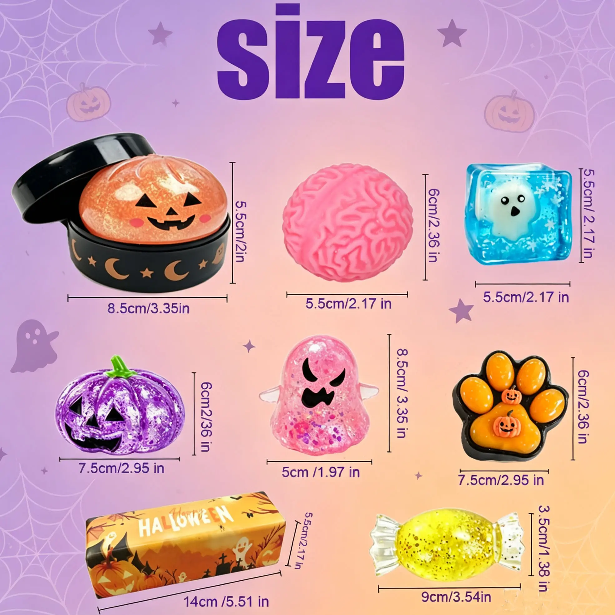 8-Piece Halloween Squishy Gift Box
