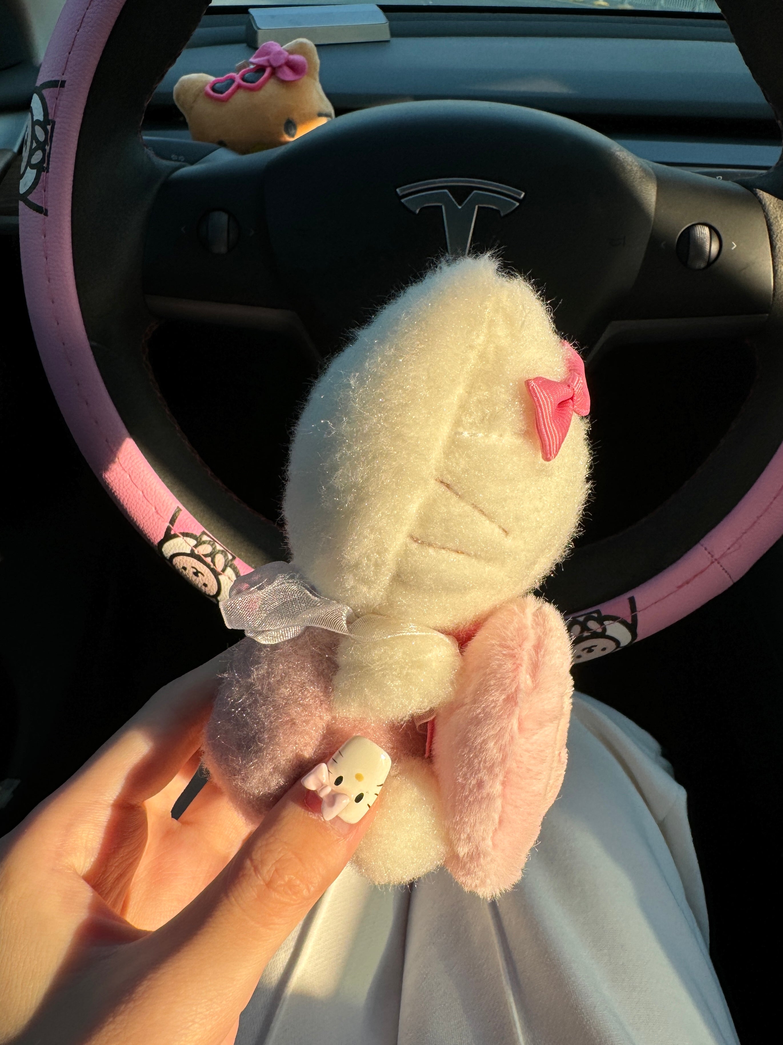 Hellokitty Barbie Girl Pink Plush Toy for Windshield Wiper Gear Lever Wiper Shift Grip