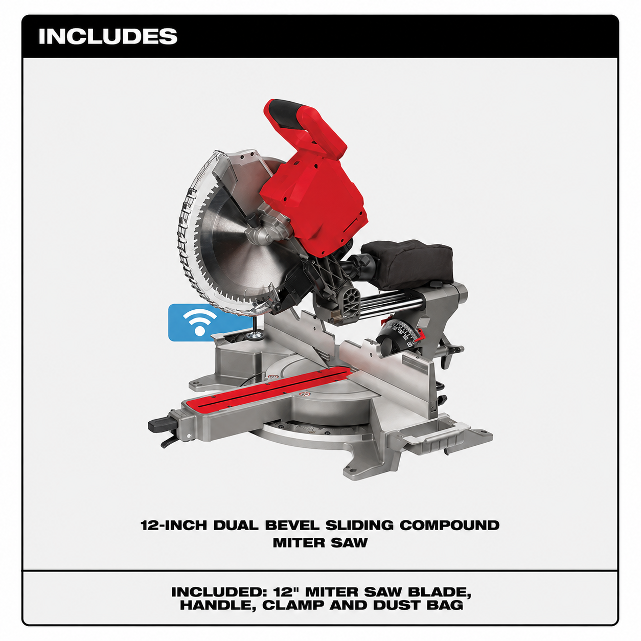 🔥Clearance Sale🔥 18V 12-Inch Cordless Dual Bevel Sliding Compound Miter Saw – Bare Tool
