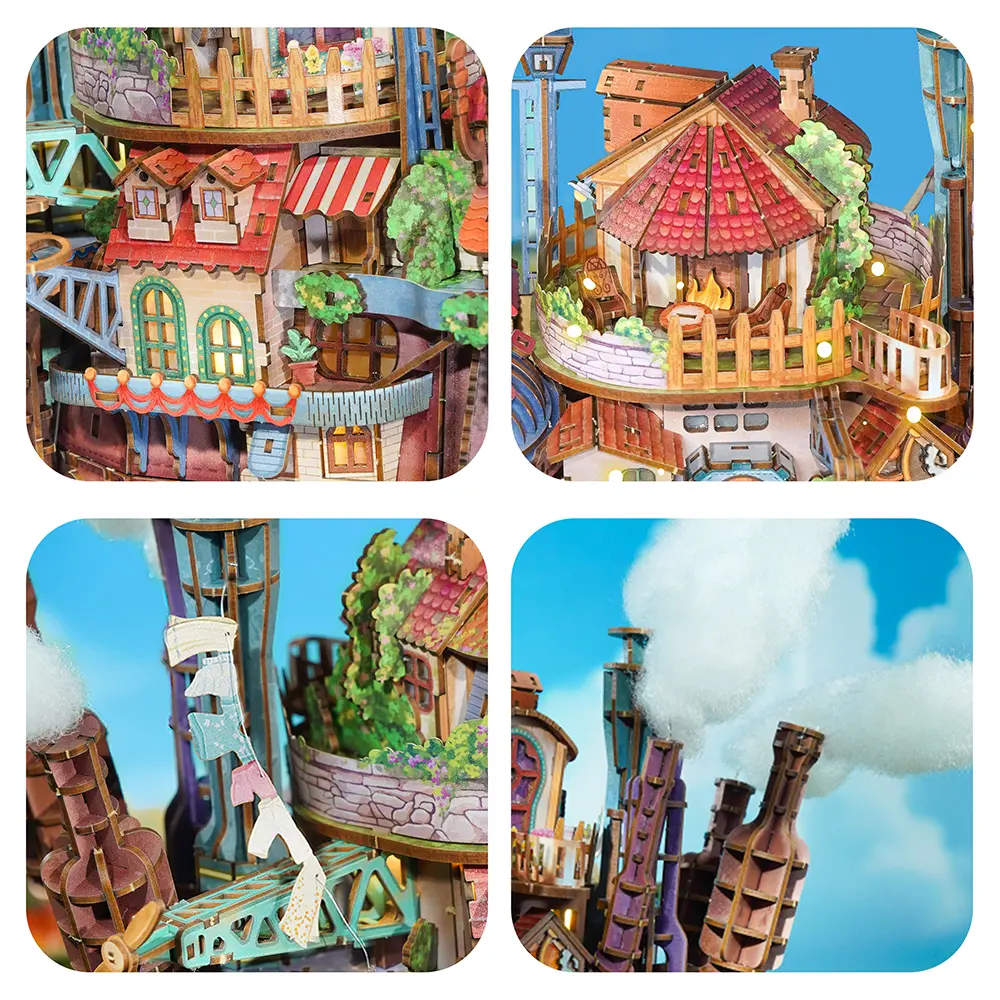 Walking Castle 3D Puzzle Mechanical Kit, Expert 13+