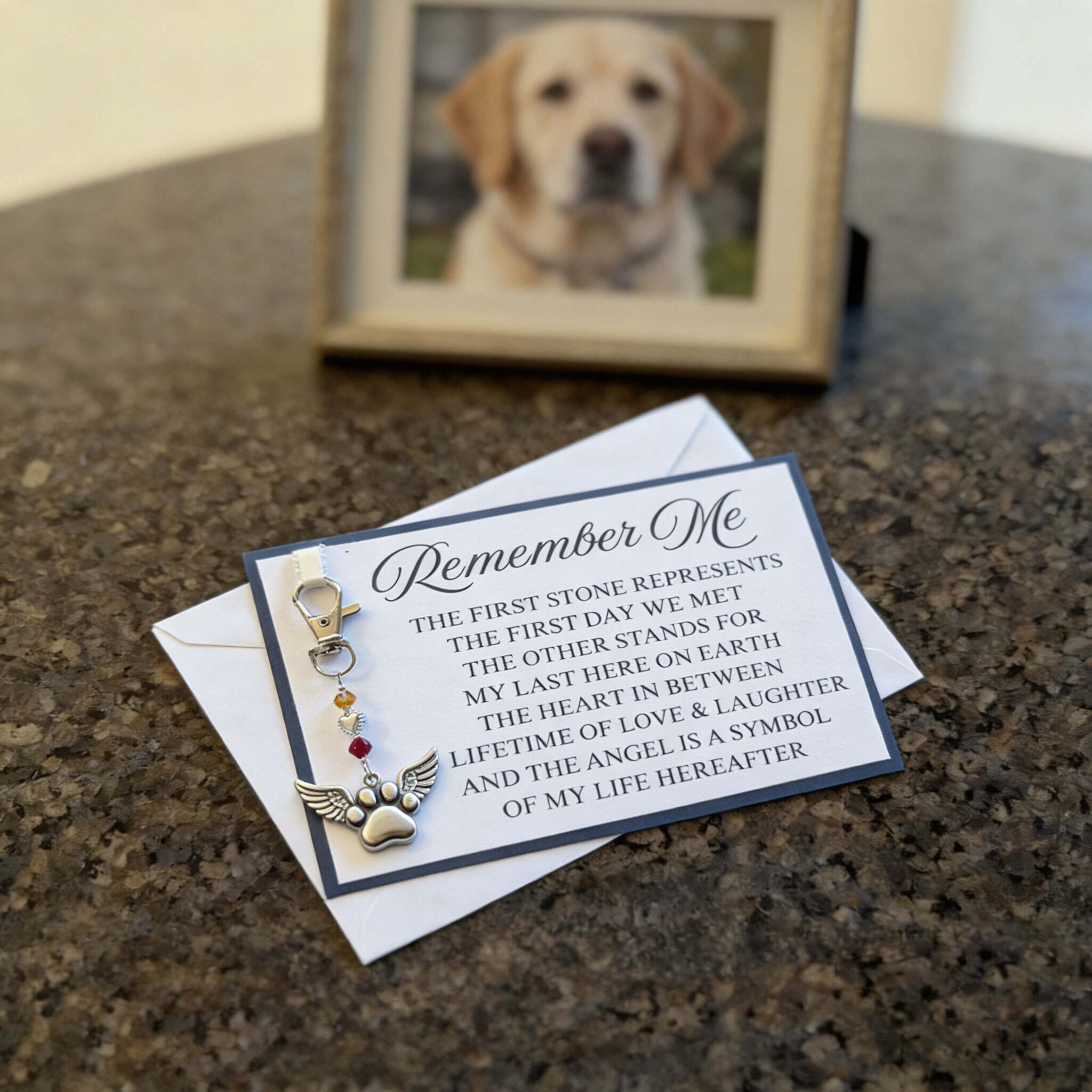 Remember Me Paw Charm Keychain
