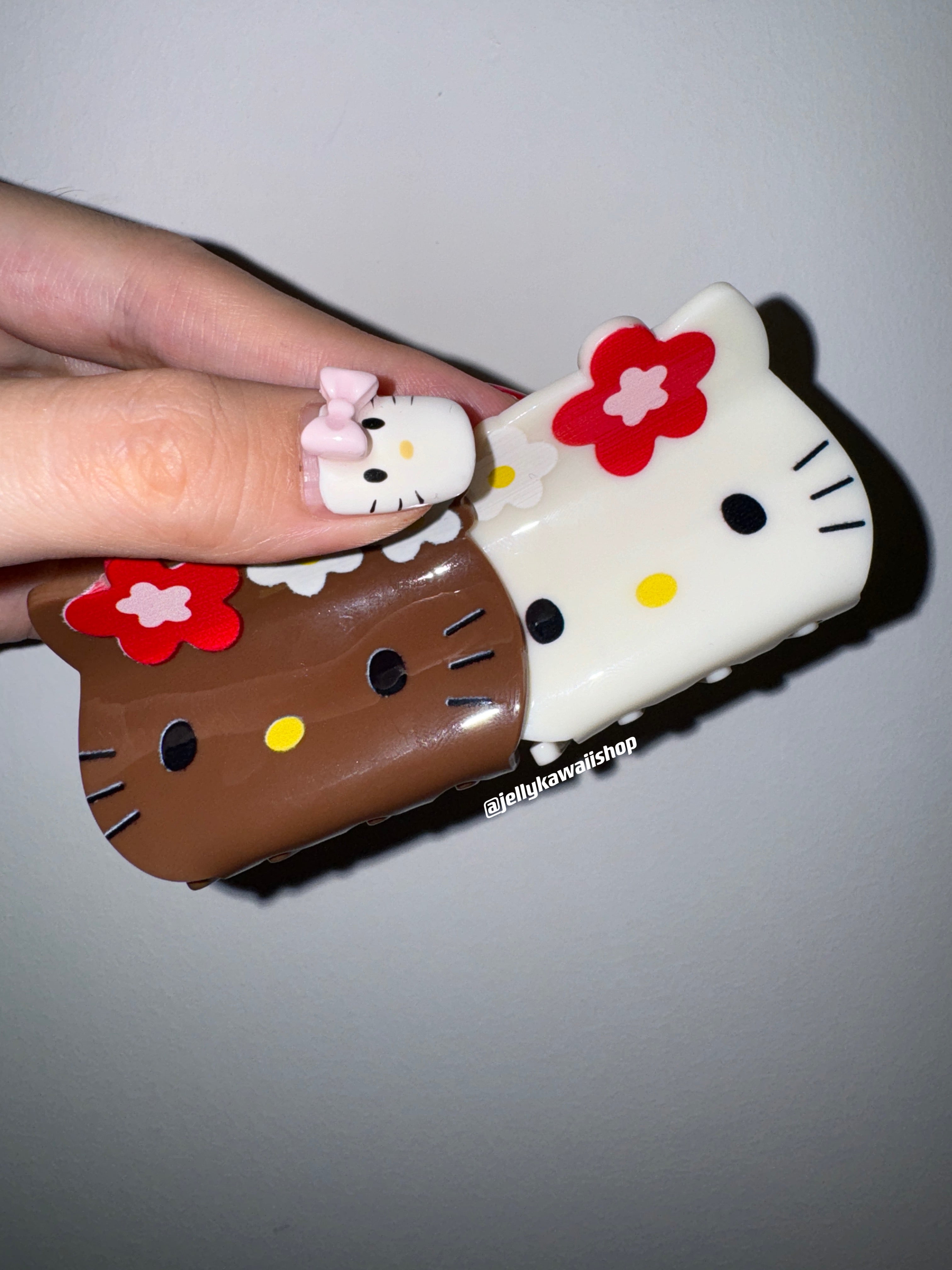 Tan Hellokitty Hair Clip Hair Pin Vance clip Hair Accessories｜2 Count (Pack of 1)