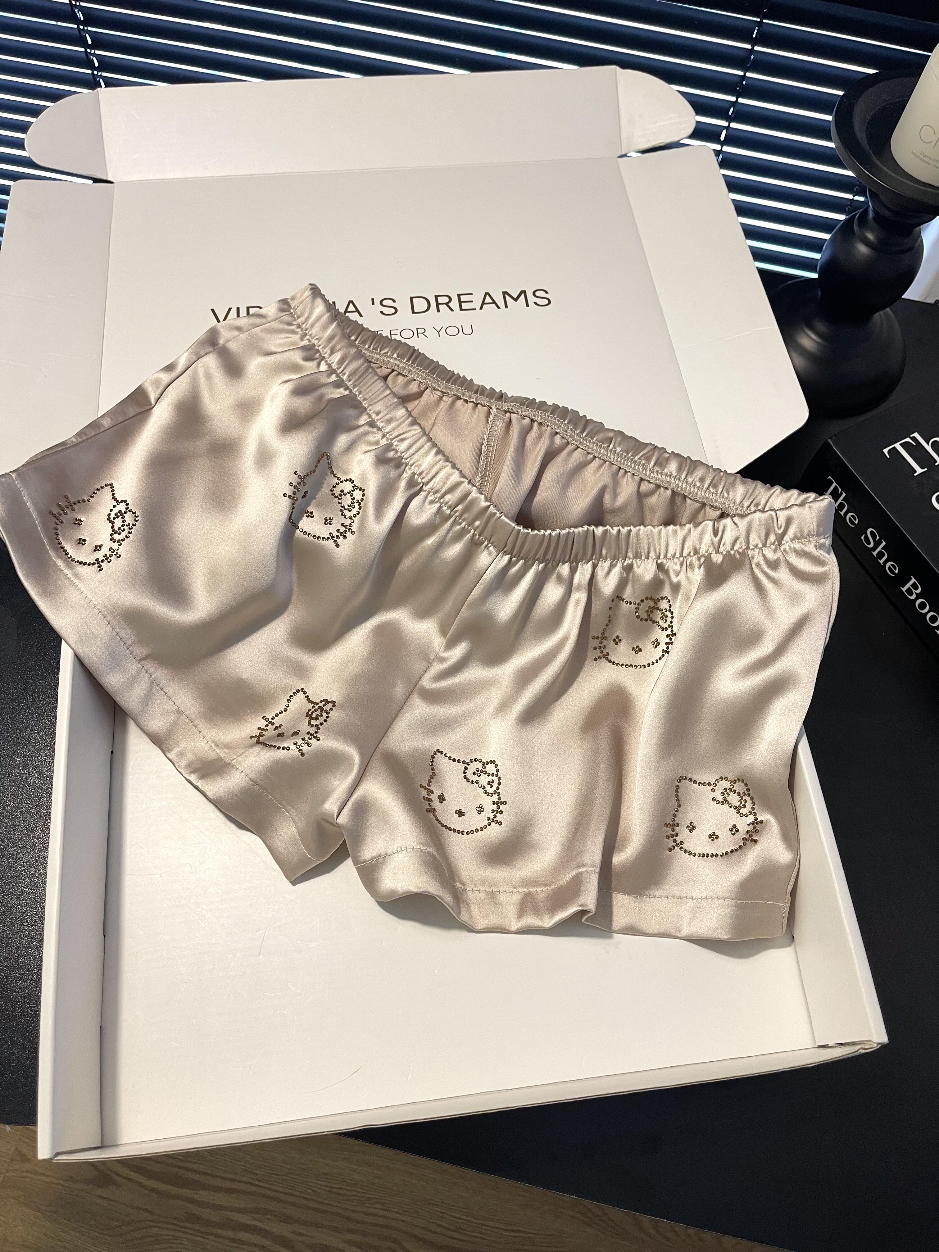 Hellokitty Champagne Satin Pajama Set