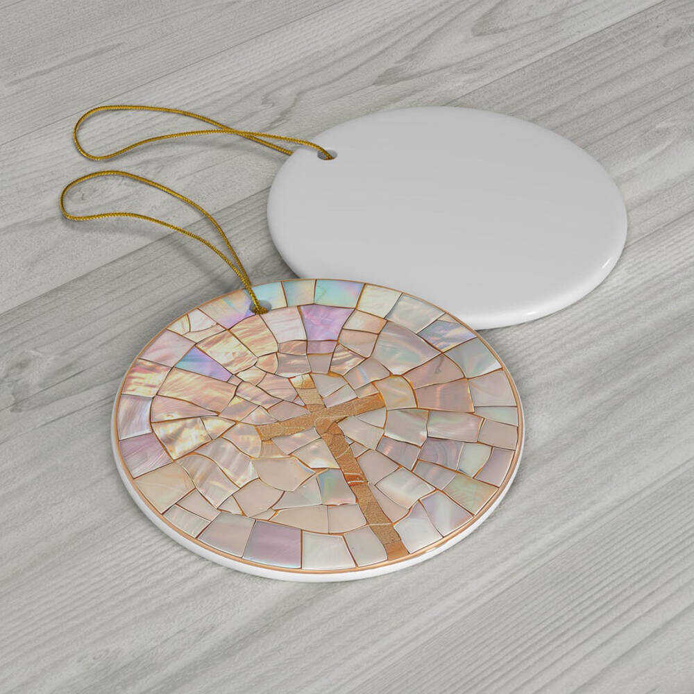 Christian Mosaic Ceramic Ornament