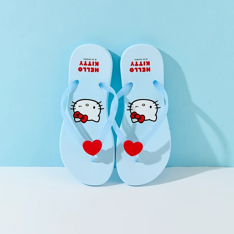 Hellokitty PVC Casual Slim Flip Flop Sandals Shower Shoes