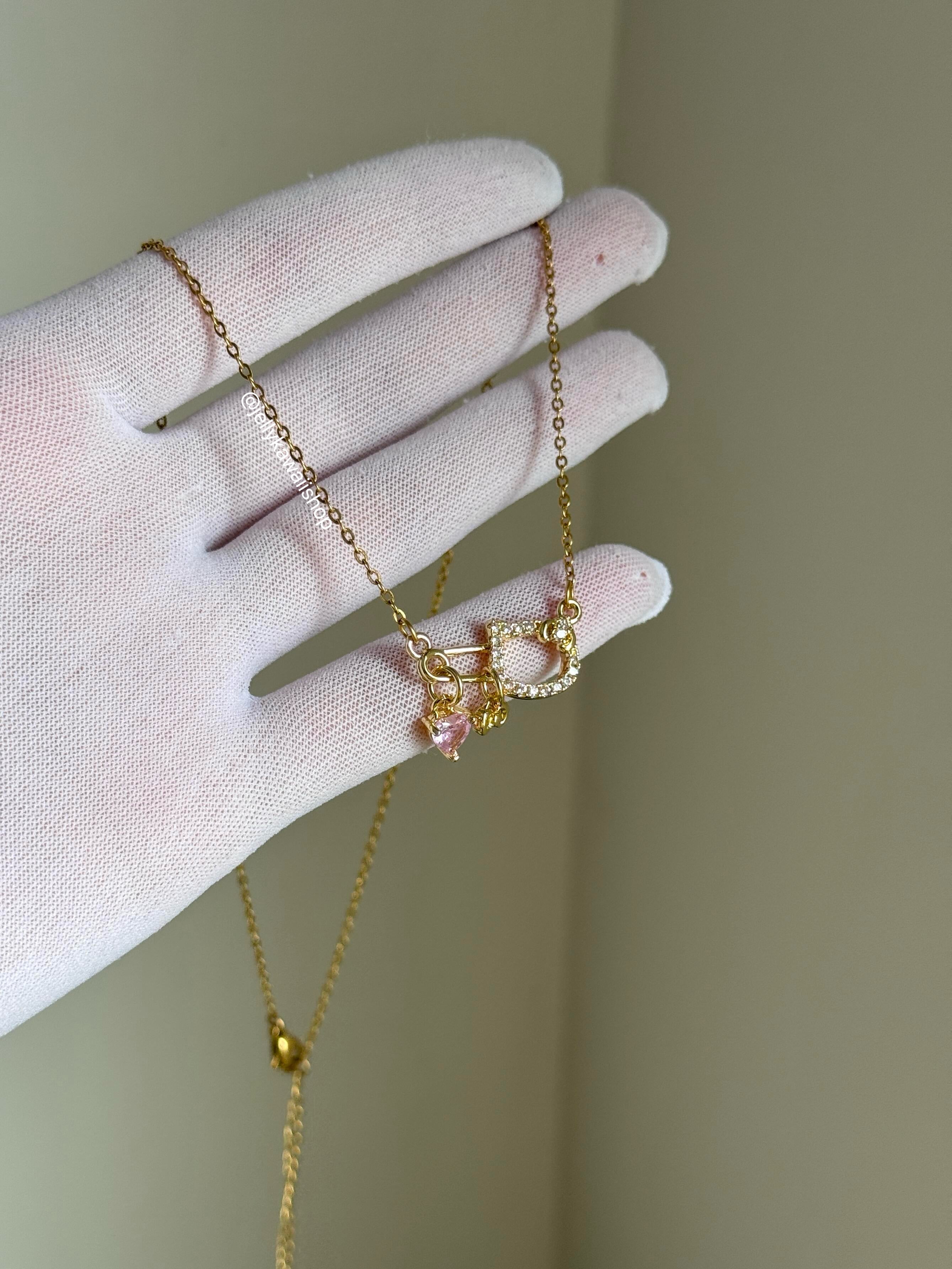 Hello Kitty Pink Rhinestones Choker Necklace