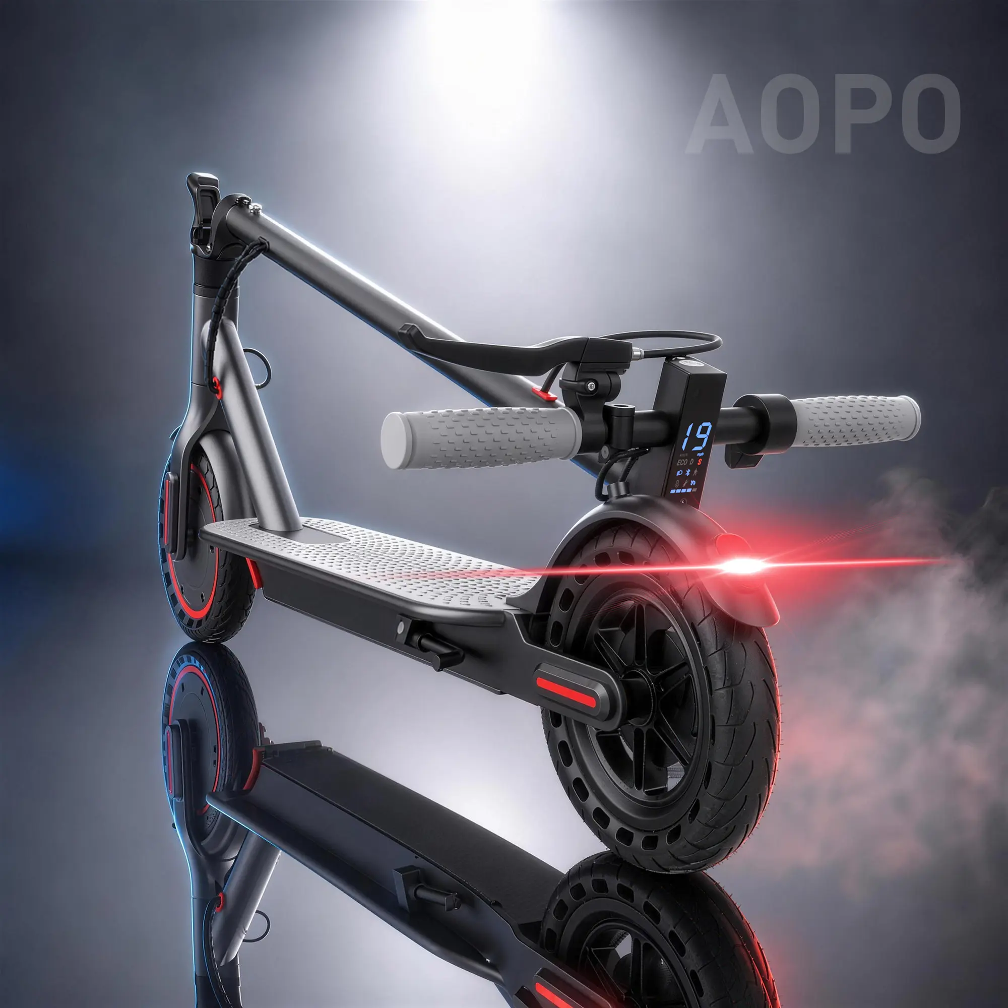 Foldable Electric Scooter, 350W Motor, 36V Battery, 19mph Max Speed, 12-15 Miles Range, 4-Speed, App-Controlled, Dual ABS Brakes, Portable Commuter E-Scooter