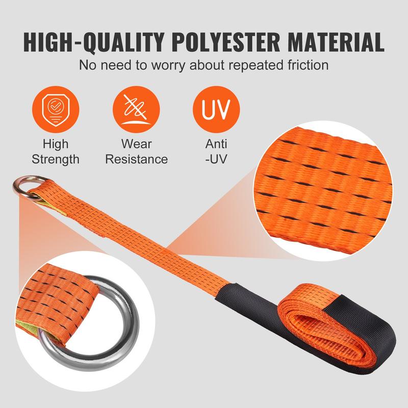4-Pack Polyester Ratchet Tie Down Straps 2x120