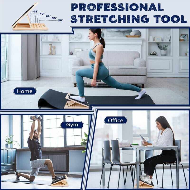 🔥Portable Wooden Slant Board for Calf Stretching