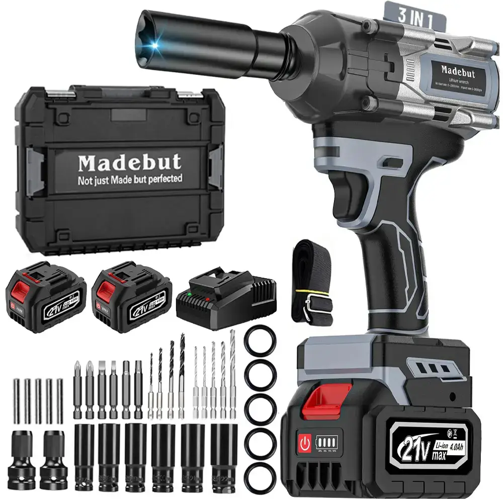 1000N.m Cordless Impact Wrench - High Torque Electric Gun