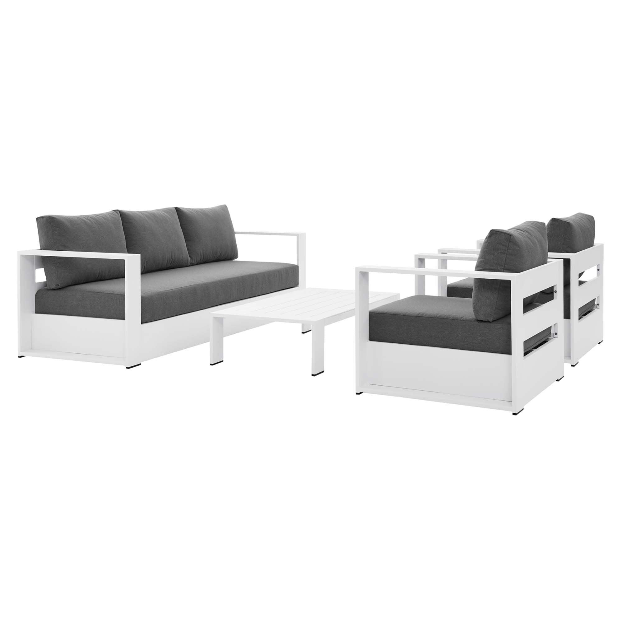 Tahoe Outdoor Aluminum 4-piece Conversation Set with Coffee Table