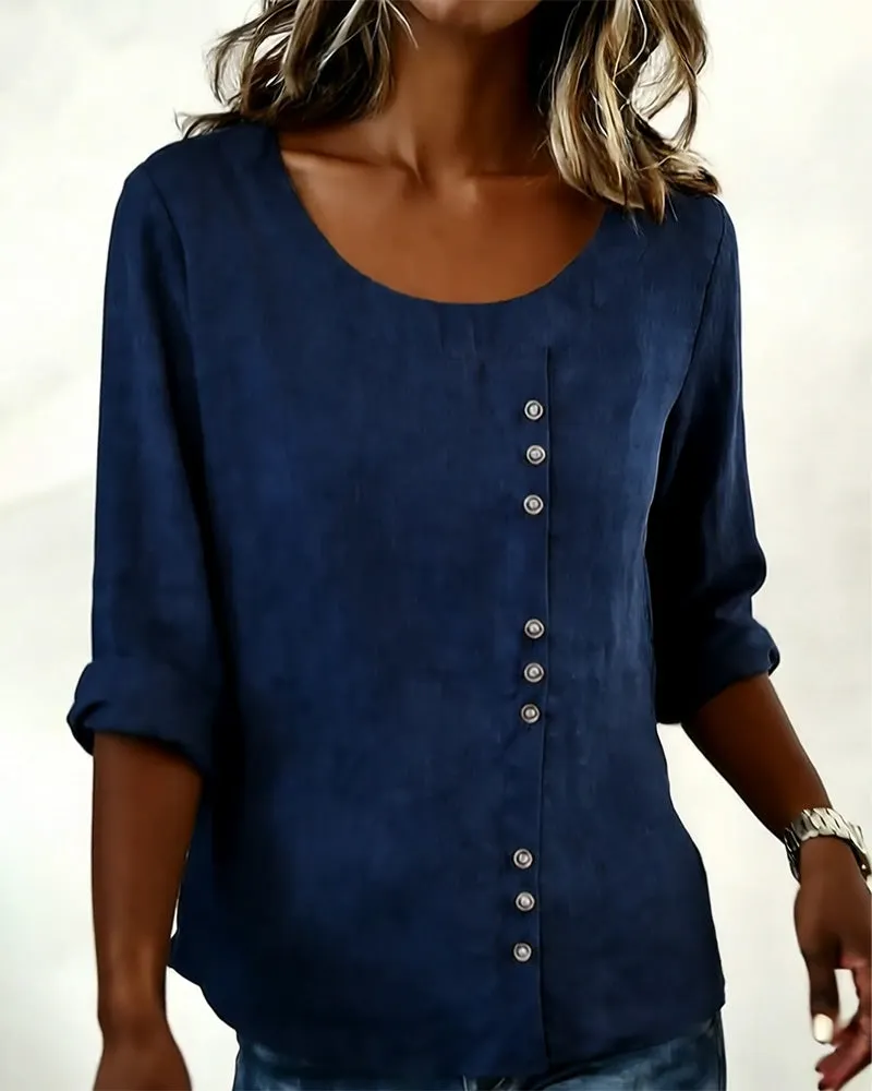 Round Neck Long Sleeve Top