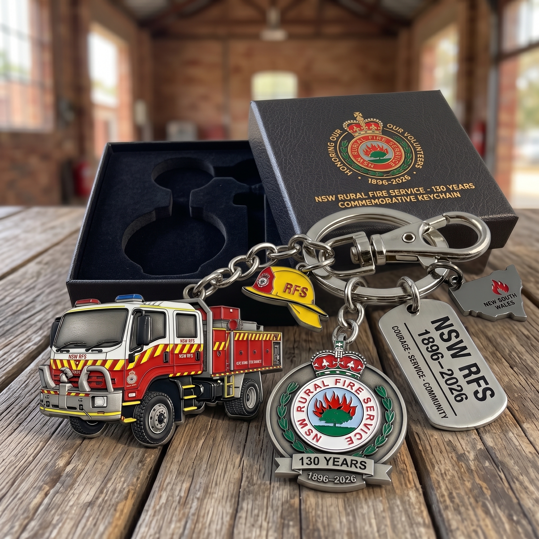 Fire Service 130th Anniversary Keychain