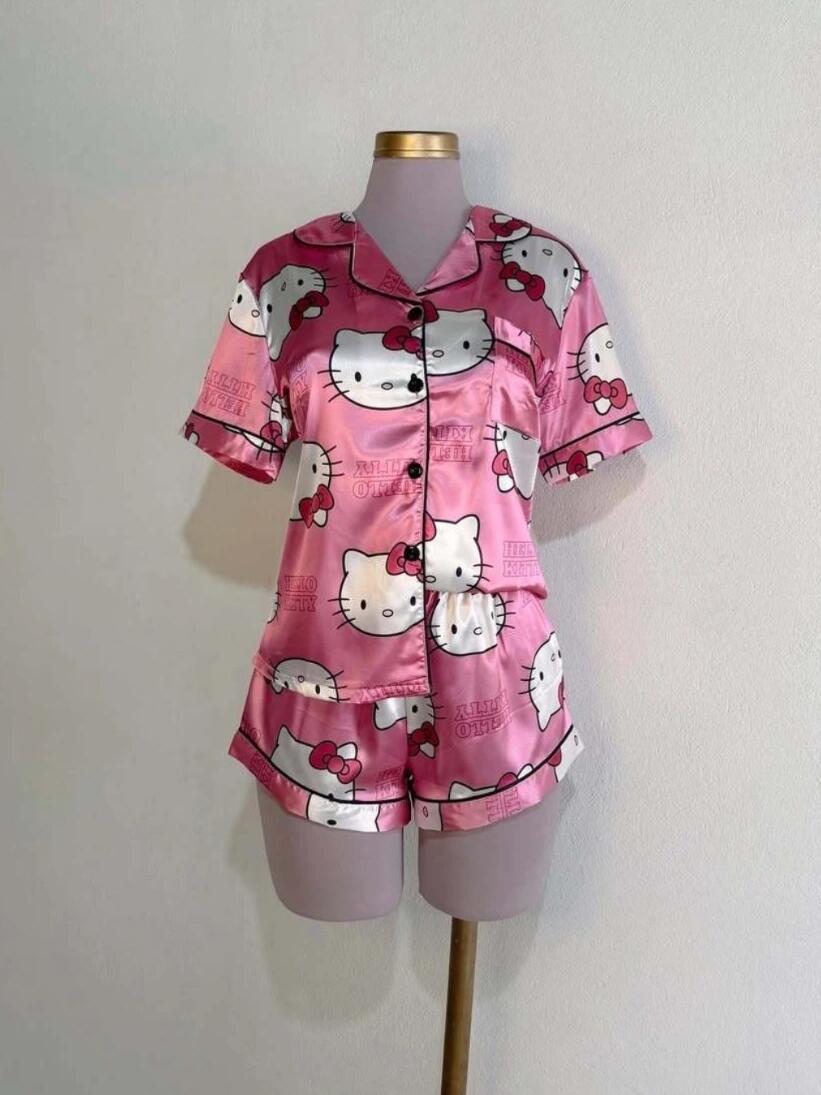 Sanrio Womens Silk Satin Pajama Sets（S-XXXL）