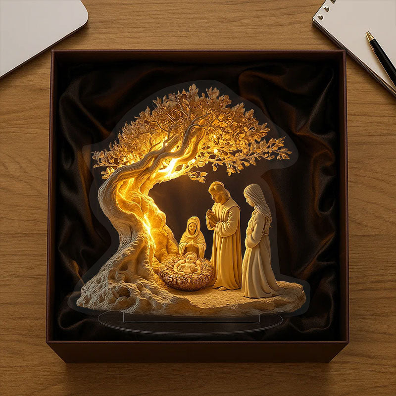 Acrylic sheet 2D Jesus Tree of Life Newborn Desktop Decoration  Acrylic sheet 2D