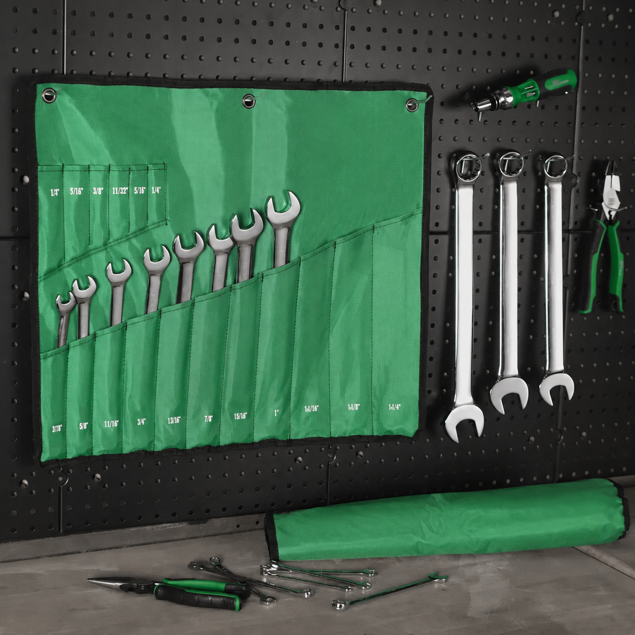 🔥 16/42-Piece Combination Wrench Set – SAE & Metric Chrome Vanadium Steel Tool Kit