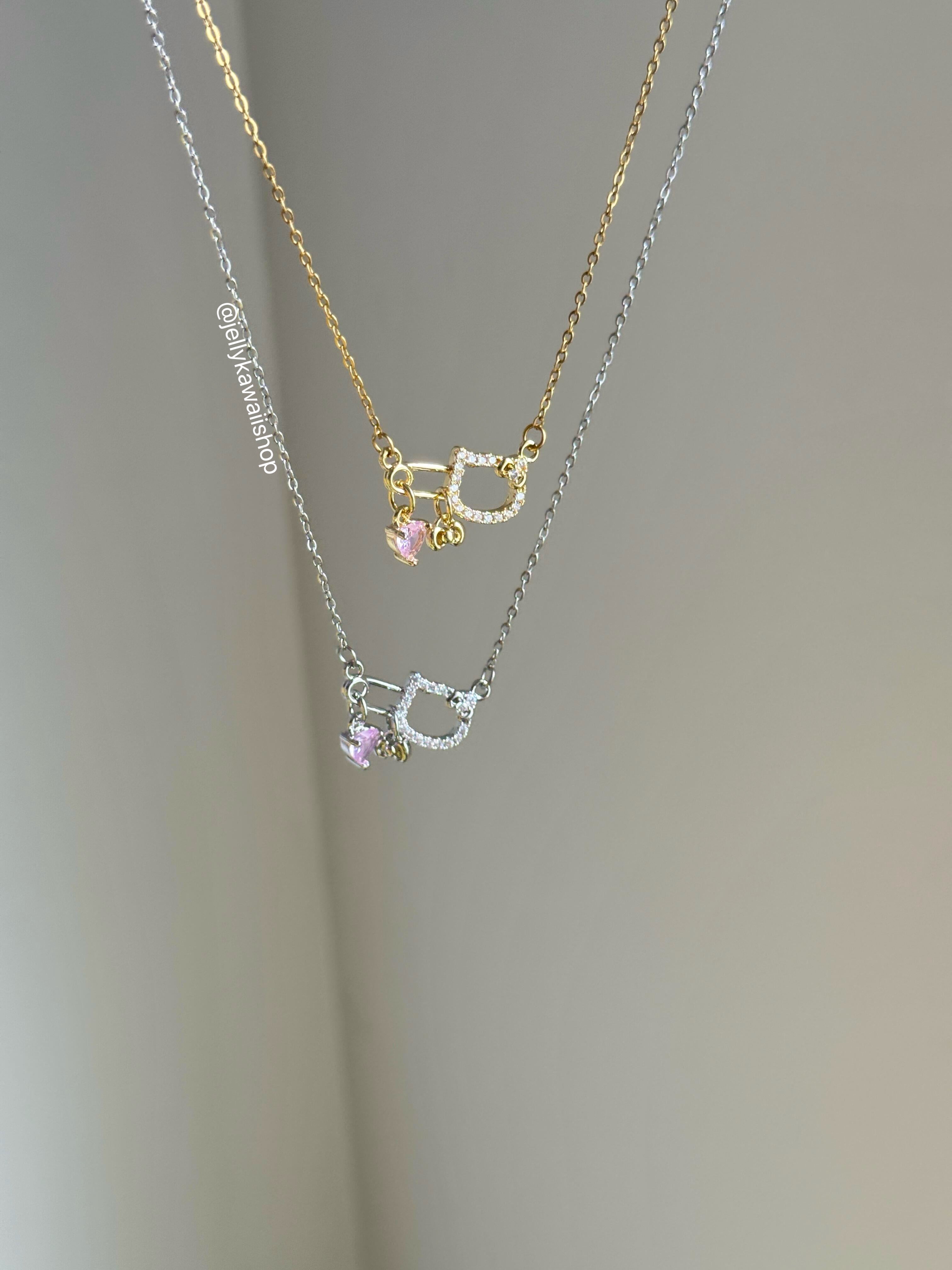 Hello Kitty Pink Rhinestones Choker Necklace