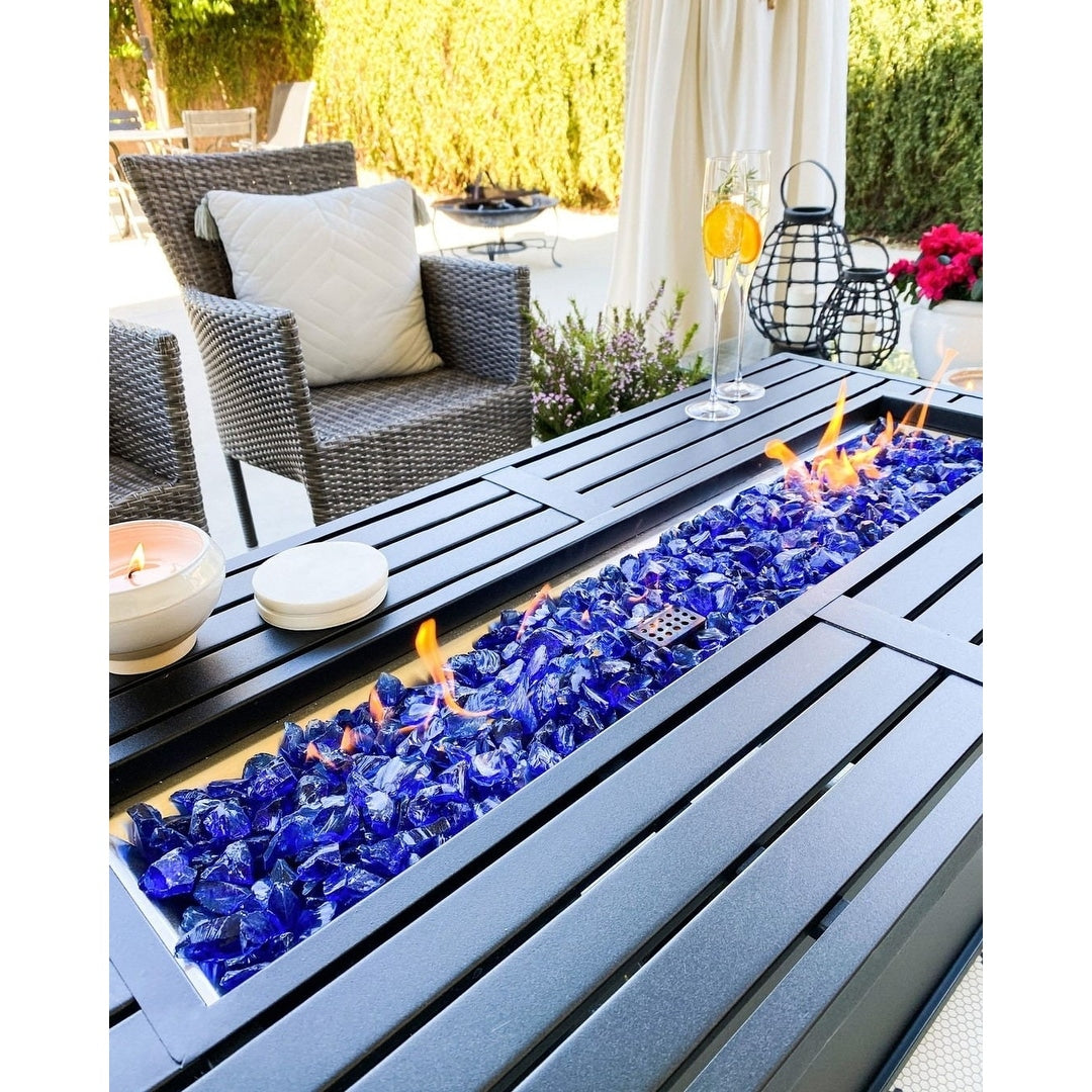 MAISON ARTS Outdoor Sofa Set 4/6-Piece Patio Conversation Set with 45'' Gas Fire Pit Table