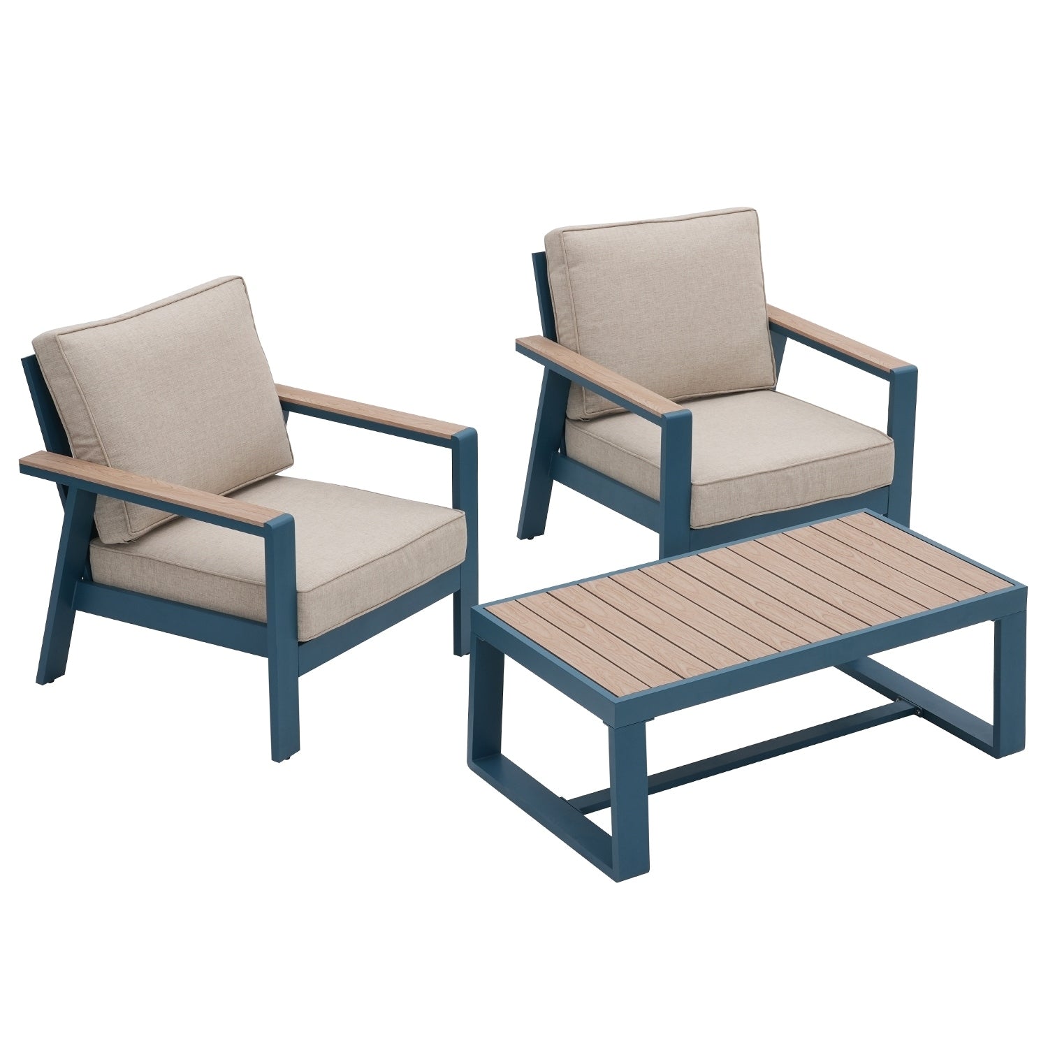 Zenova Aluminum Patio Conversation Sets,Outdoor Sofa Sets
