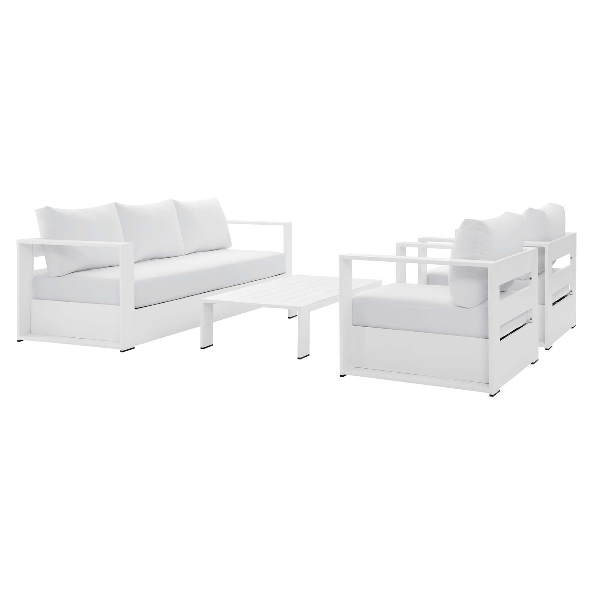 Tahoe Outdoor Aluminum 4-piece Conversation Set with Coffee Table
