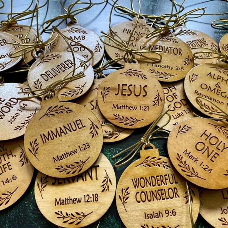 Names Of Jesus Ornaments (25 Pcs) - Final Clearance – While Quantities Last