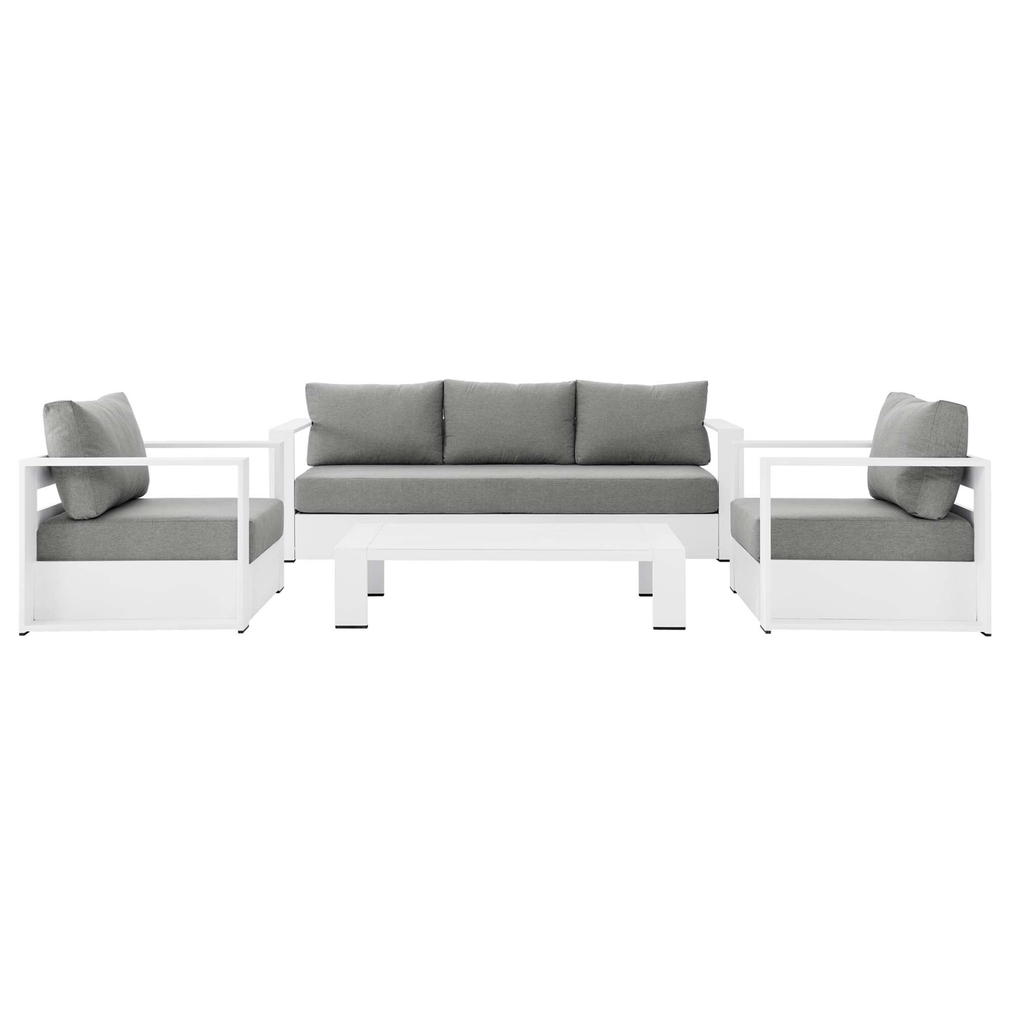 Tahoe Outdoor Aluminum 4-piece Conversation Set with Coffee Table