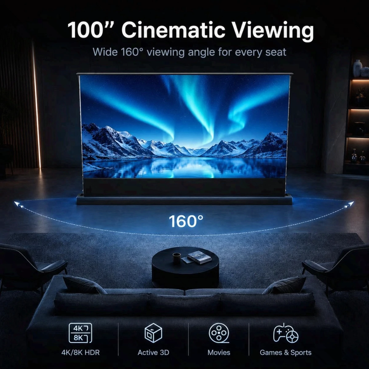 Motorized Projector Screen 🎬 Bring the Cinema Home! ✨