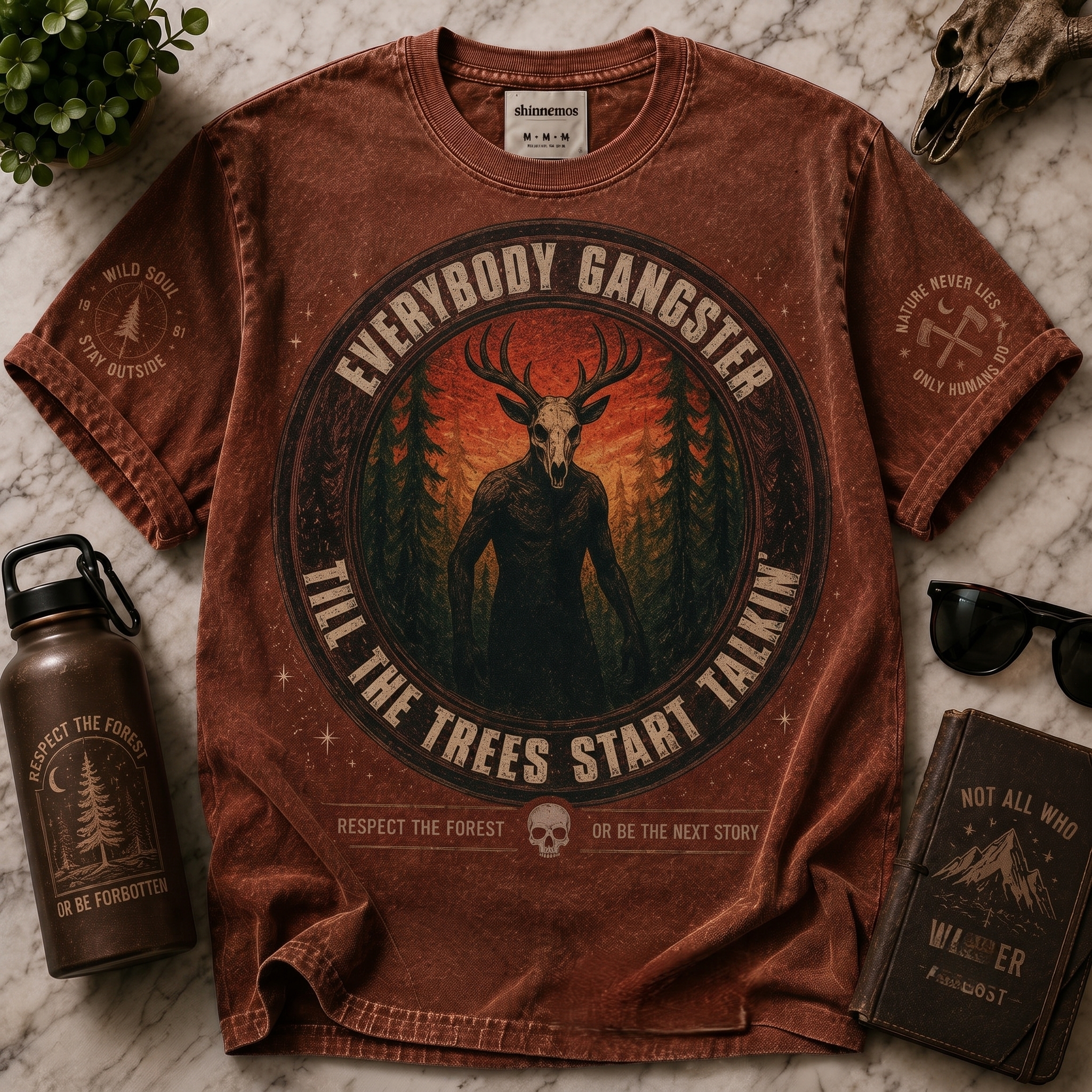 Forest Gangster Vintage Graphic T-shirt