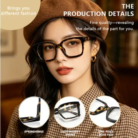Buy 1 get 3 packs👓Tortoiseshell Reading Glasses – Blue Light Blocking Oversized Square Readers