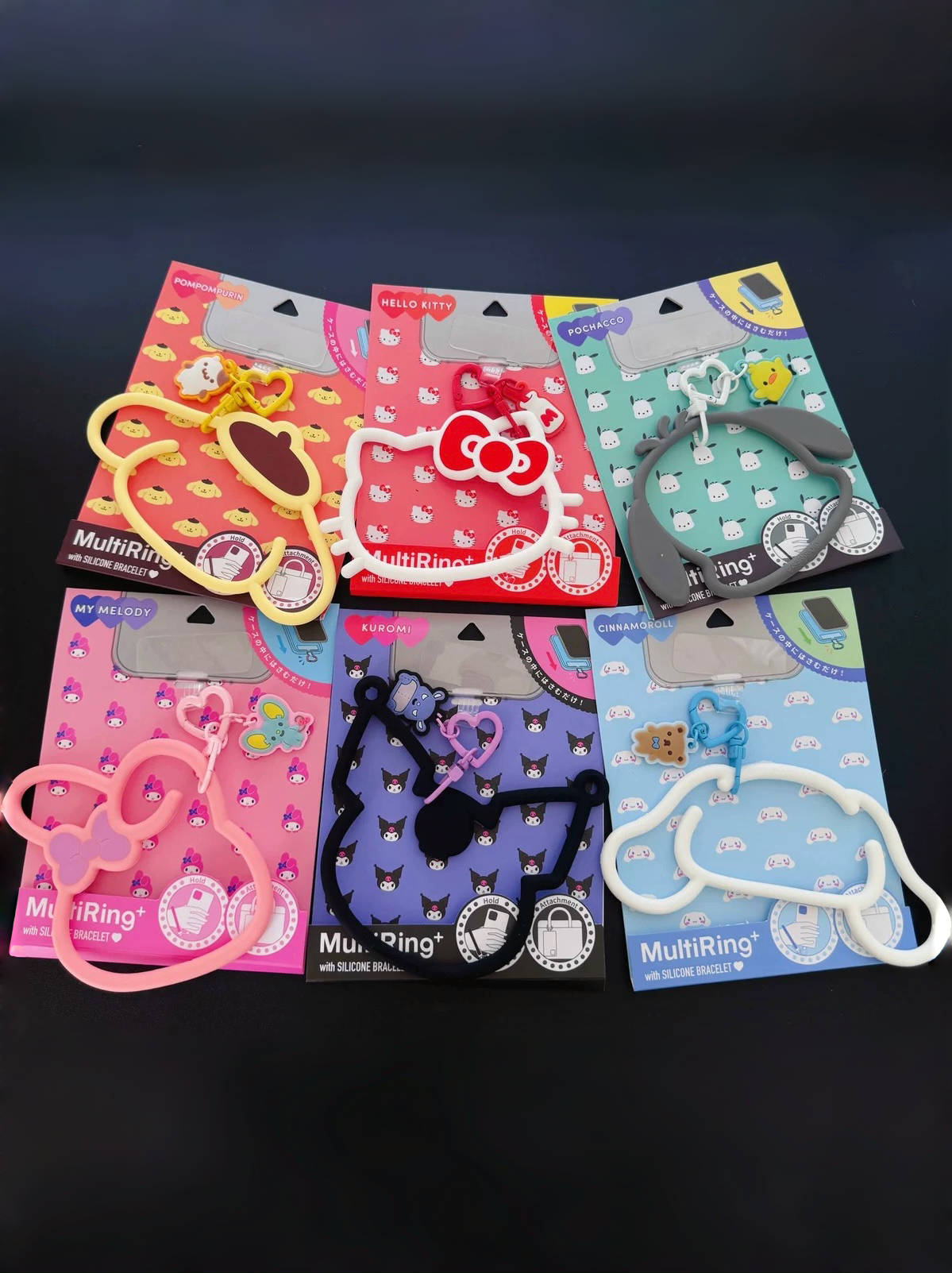 Sanrio Multi-ring Slicone Bracelet Phone Charm Wrist Strap