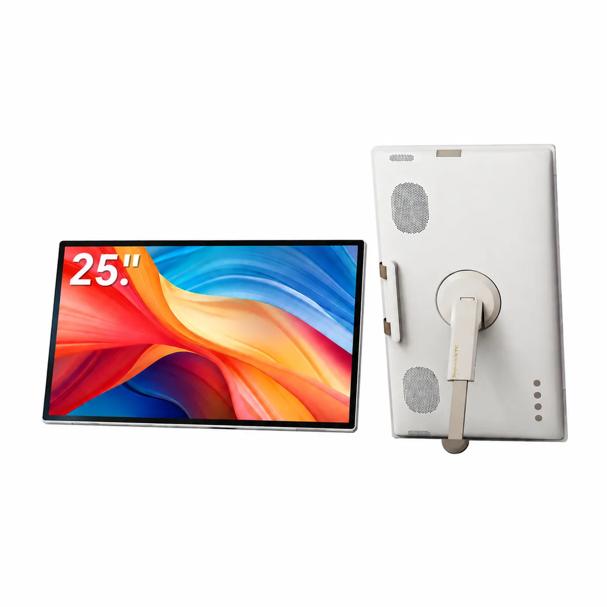 Portable Smart TV – 25” FHD Touchscreen Display with Android 14, Built‑In Battery & Rolling Stand 📺✨
