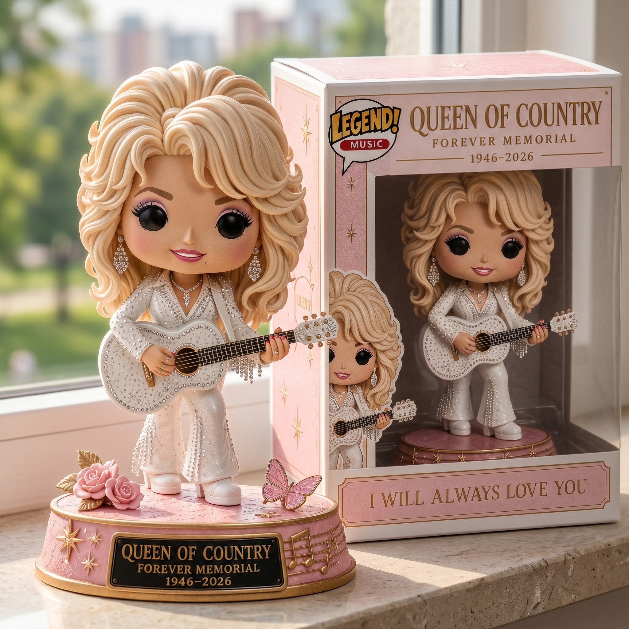 Dolly Parton Memorial Pop Figure