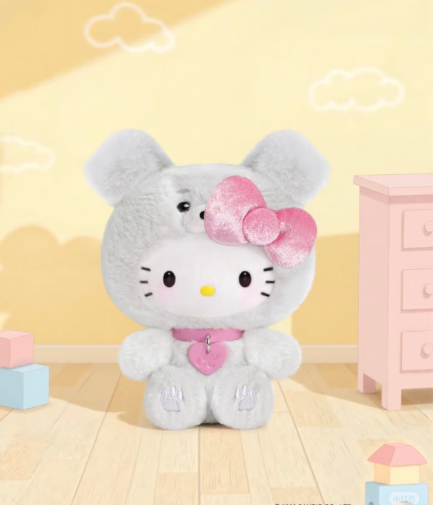 Hello Kitty Puppy Party Series Plush Keychain Blind Box