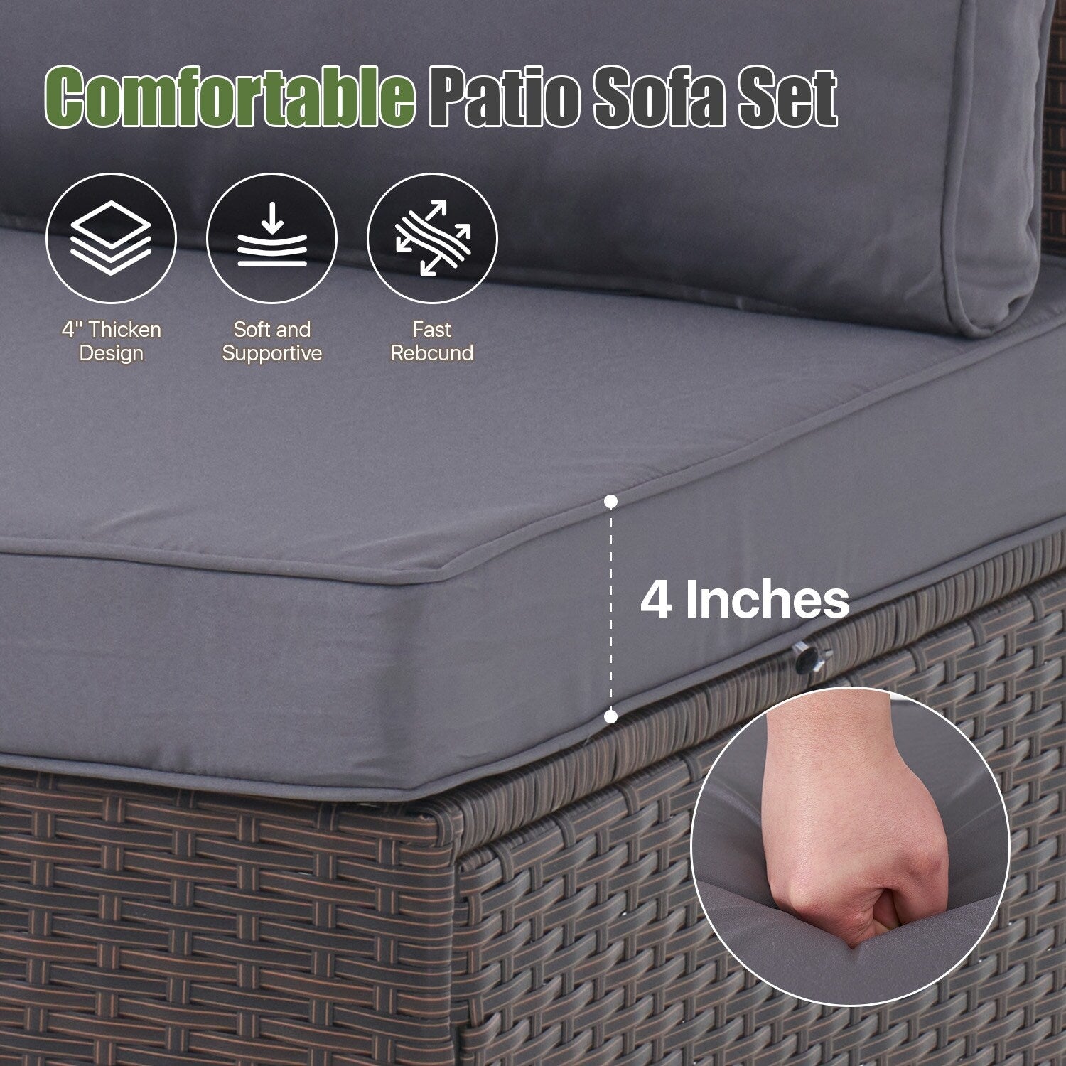 Patio Furniture Set , Outdoor Sectional Sofa Set
