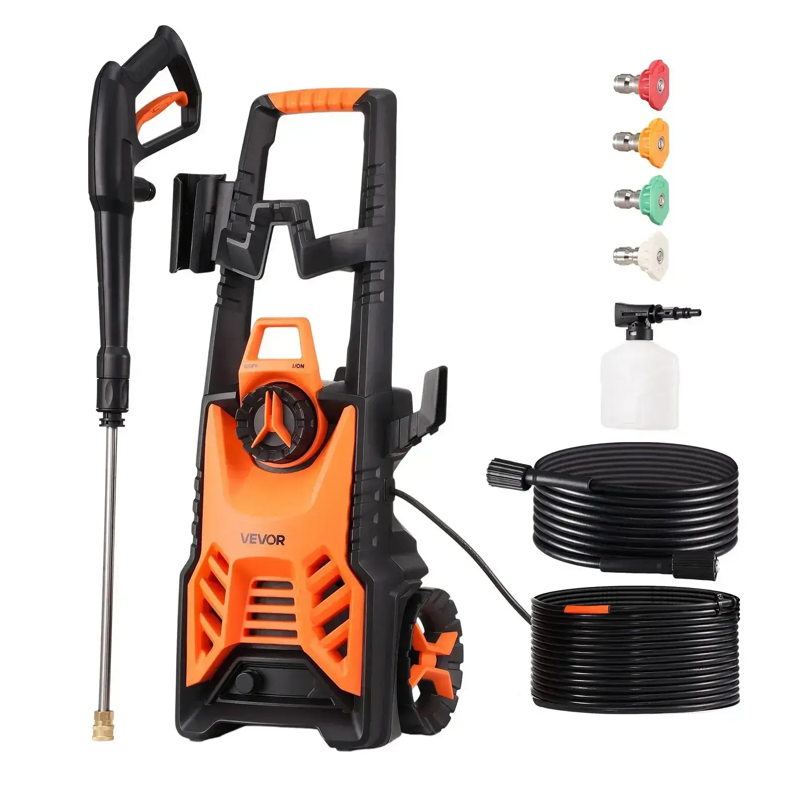 Electric Pressure Washer — 4500 PSI / 3.2 GPM Portable Pressure Washer with Adjustable Nozzle and Foam Cannon
