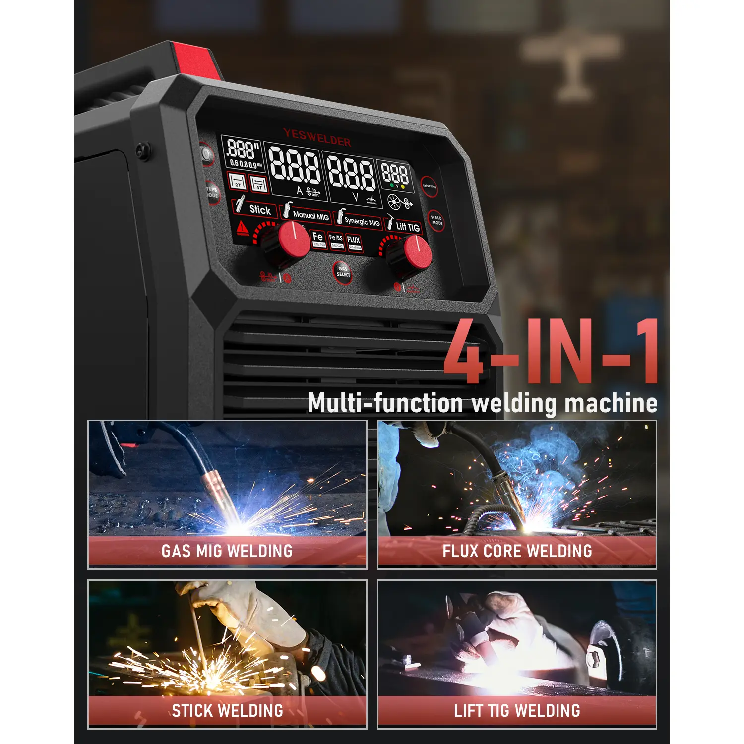 165Amp MIG Welder 4-in-1