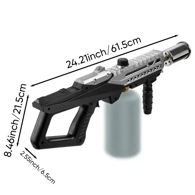 Propane Torch Gun, Kitchen Grill Torch with Detachable Design, Adjustable Flame Torch for Searing Steak, BBQ, Welding, Camping Charcoal(Tank Not Included)