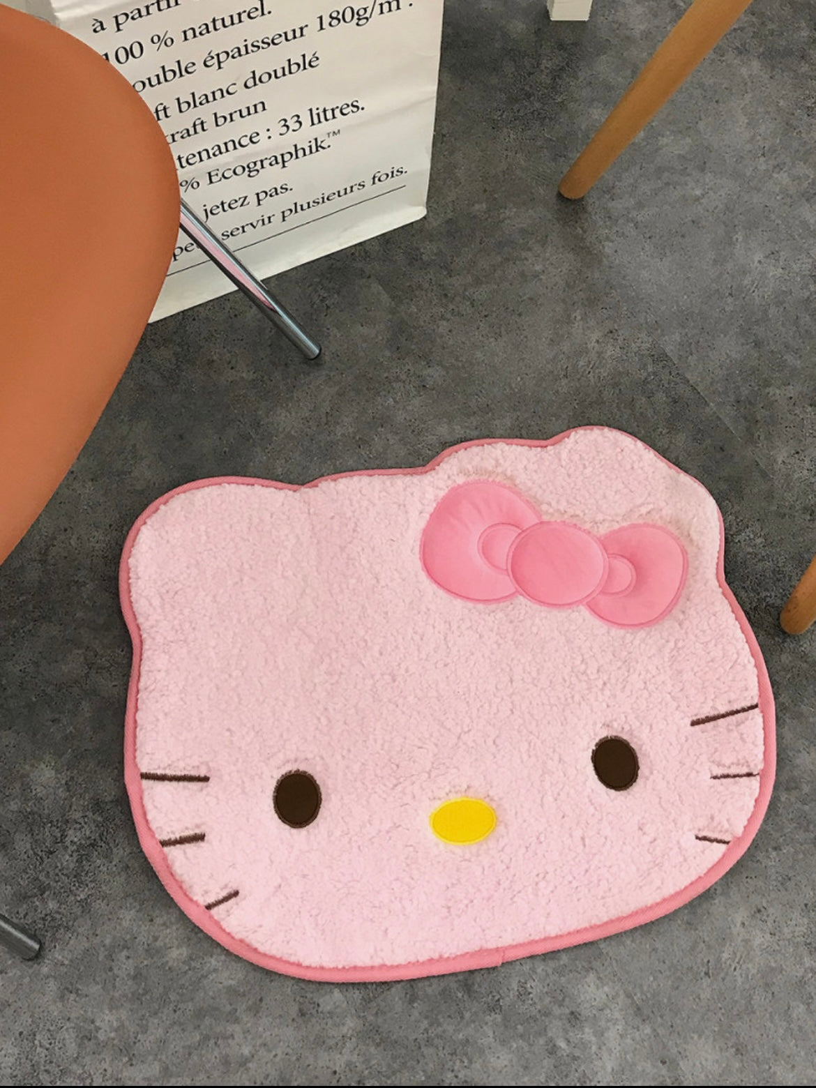 Hellokitty Shaped Bathroom Rugs