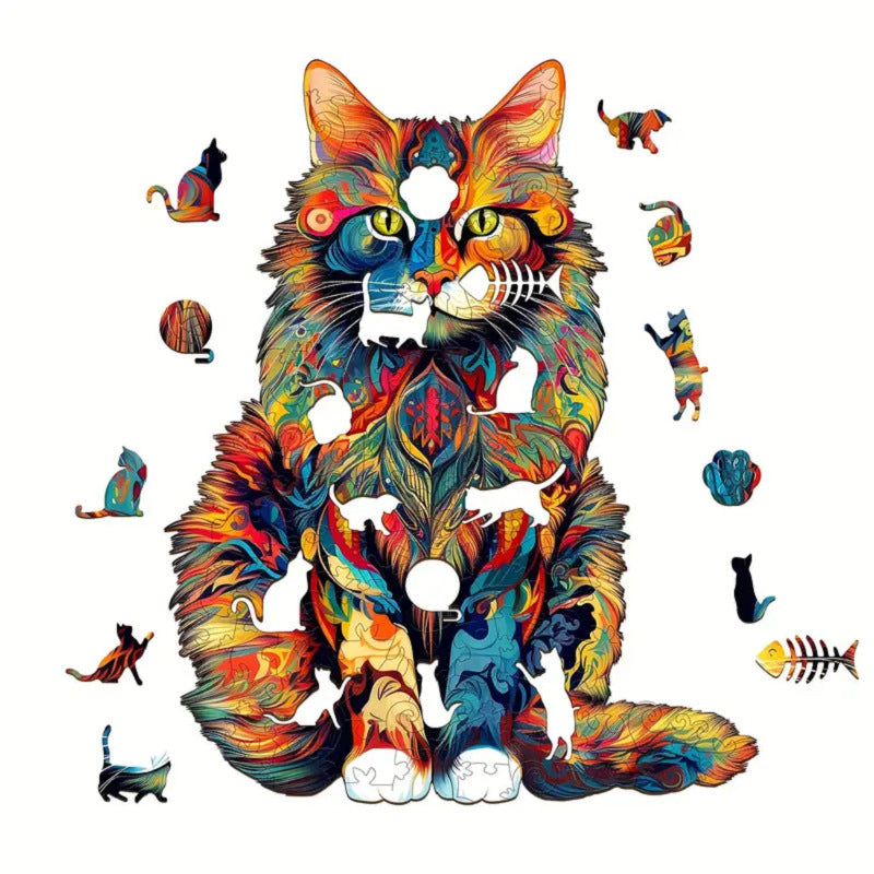Cat Wooden Jigsaw Puzzle