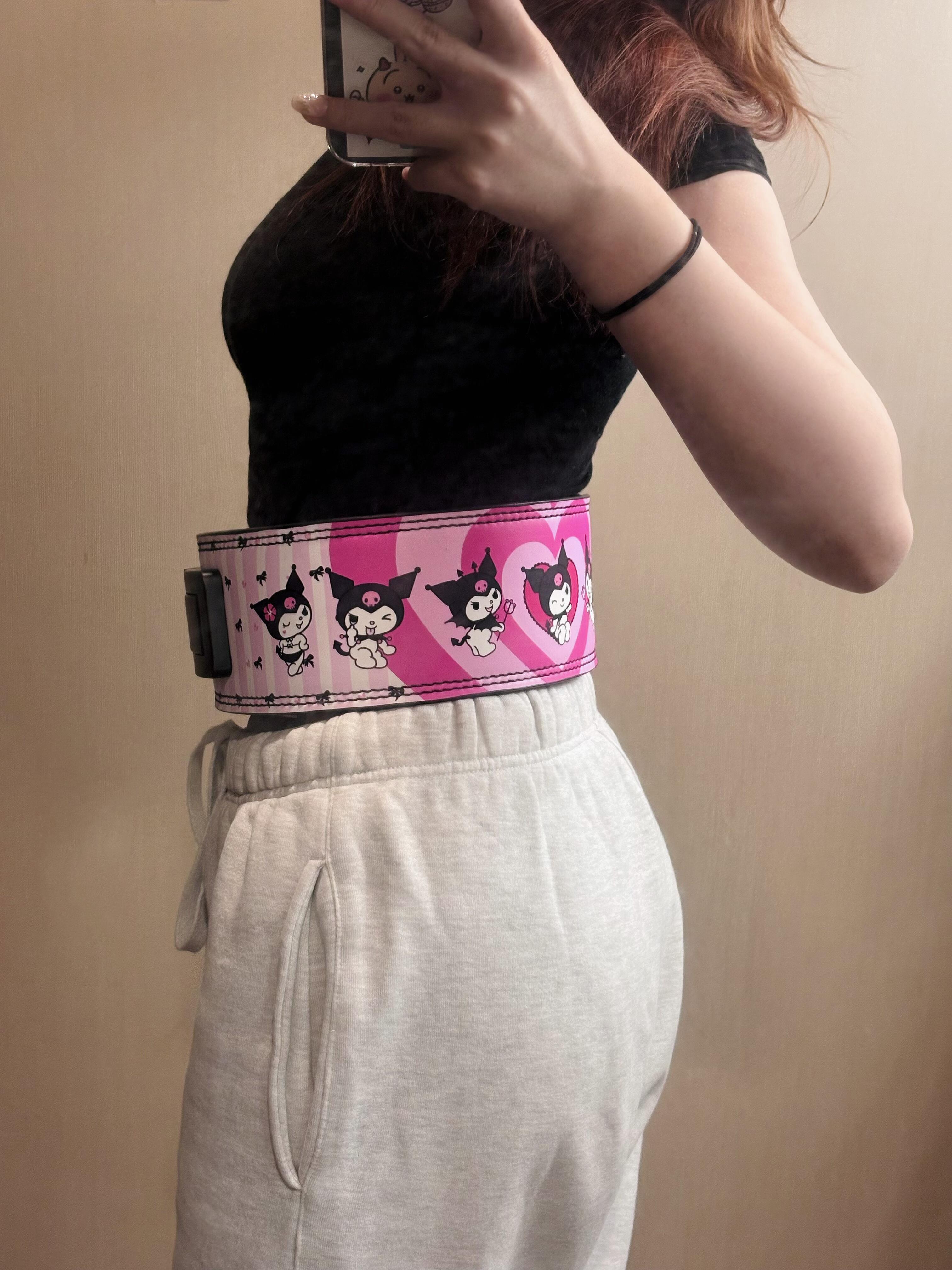Hello Kitty Weight Lifting Belt Leather Gym Belts Back Support